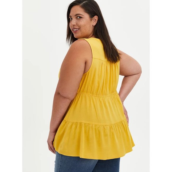 Torrid SZ NWT 3 Mustard Yellow Sleeveless Top - Picture 1 of 6